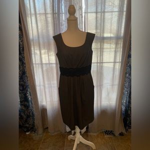 ALYX dress size 12 gray with black lace band at waist